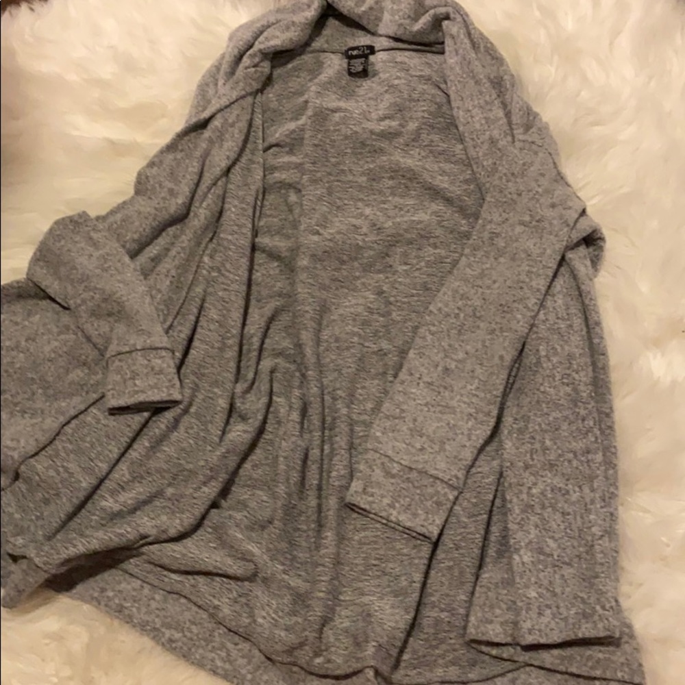 Medium grey cardigan sweater